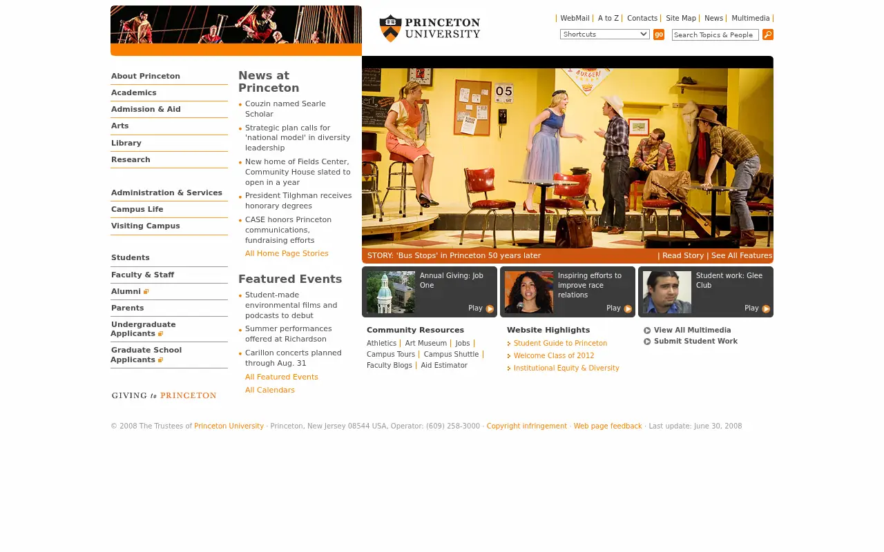 princeton.edu in 2008