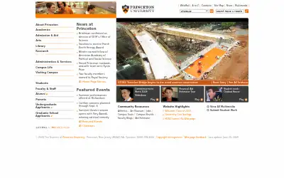 princeton.edu in 2009