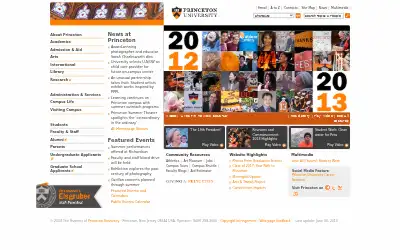 princeton.edu in 2013