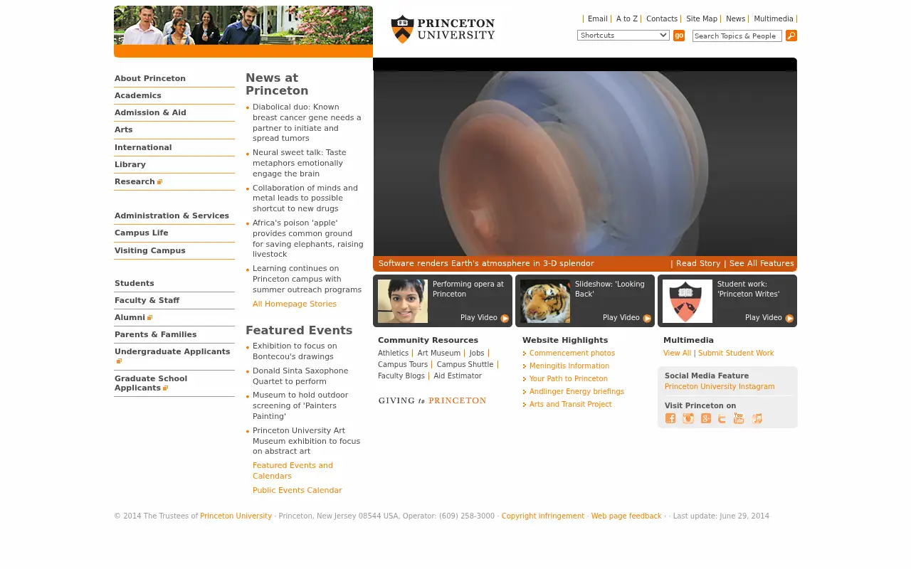 princeton.edu in 2014