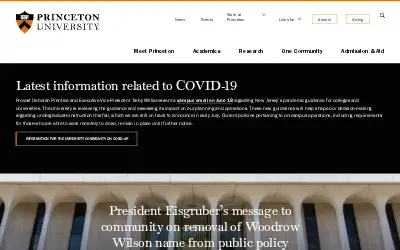 princeton.edu in 2020