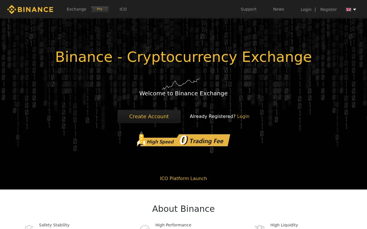 binance.com in 2017