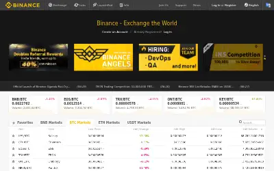 binance.com in 2018