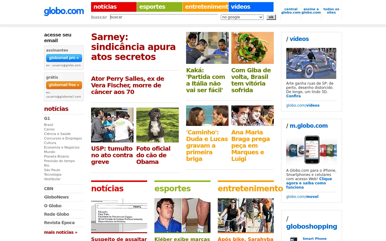 globo.com in 2009