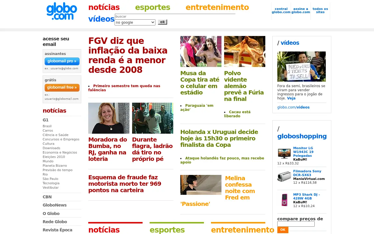 globo.com in 2010