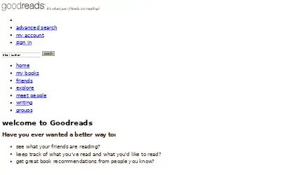 goodreads.com in 2007