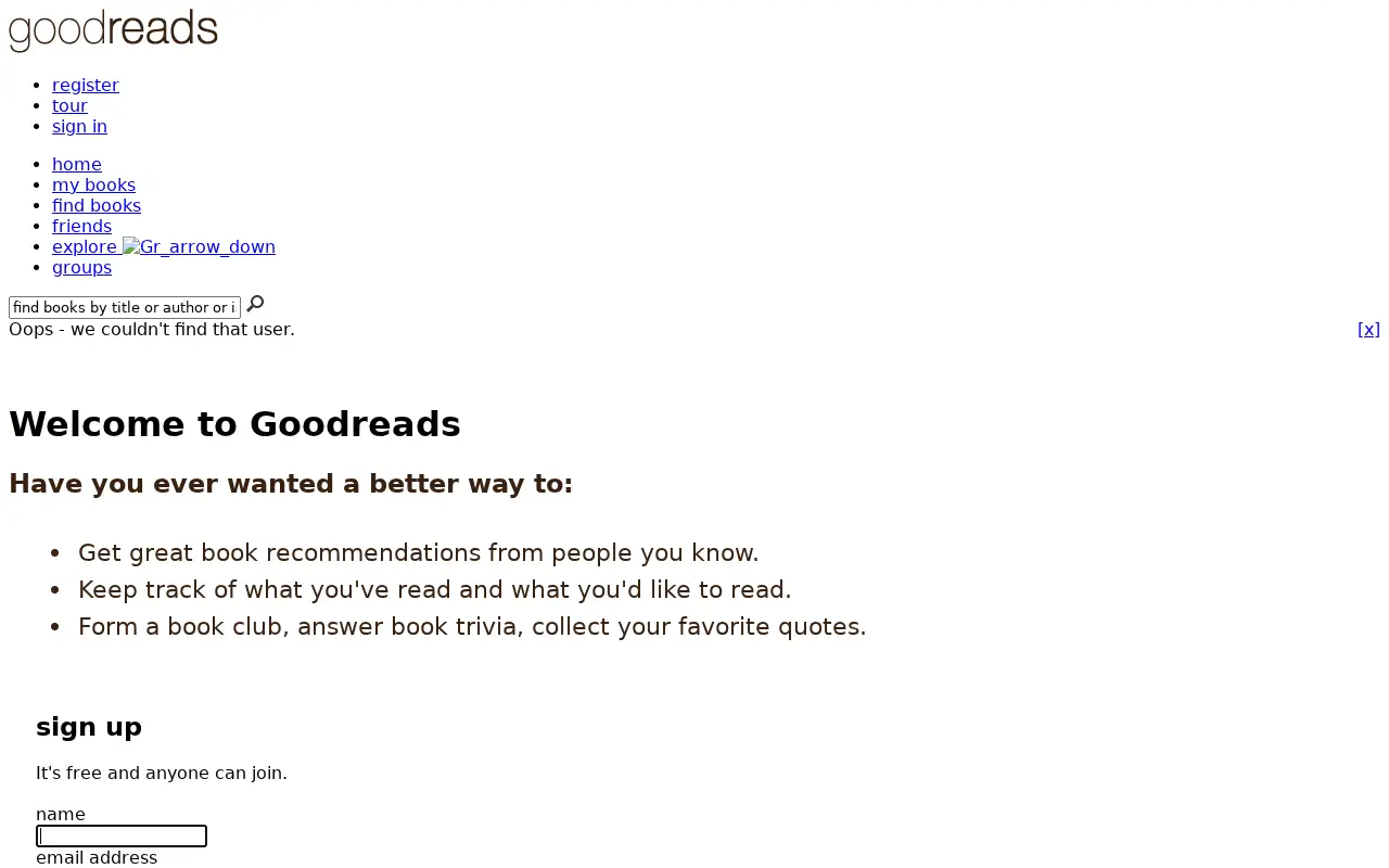 goodreads.com in 2010