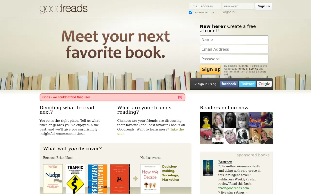 goodreads.com in 2013