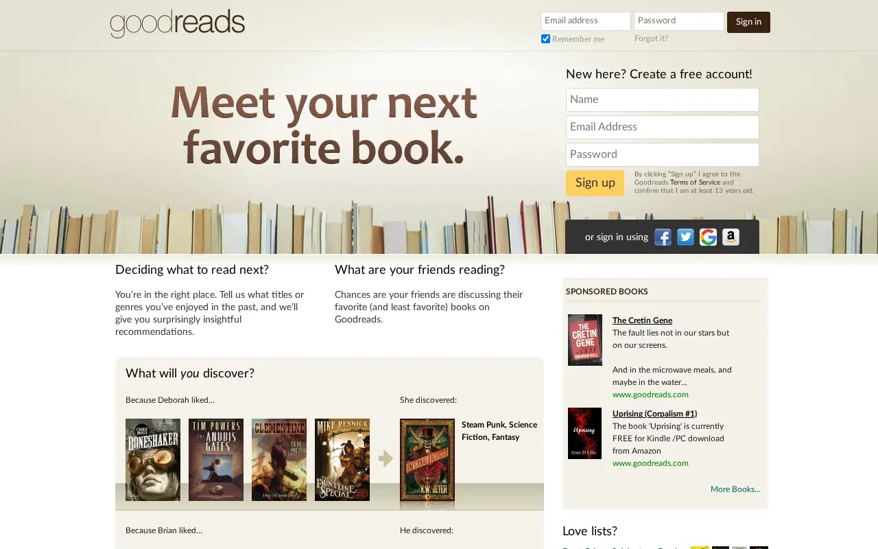 goodreads.com in 2018