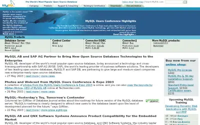 mysql.com in 2003