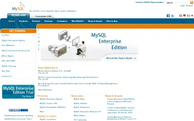 mysql.com in 2012