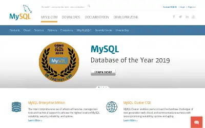 mysql.com in 2020