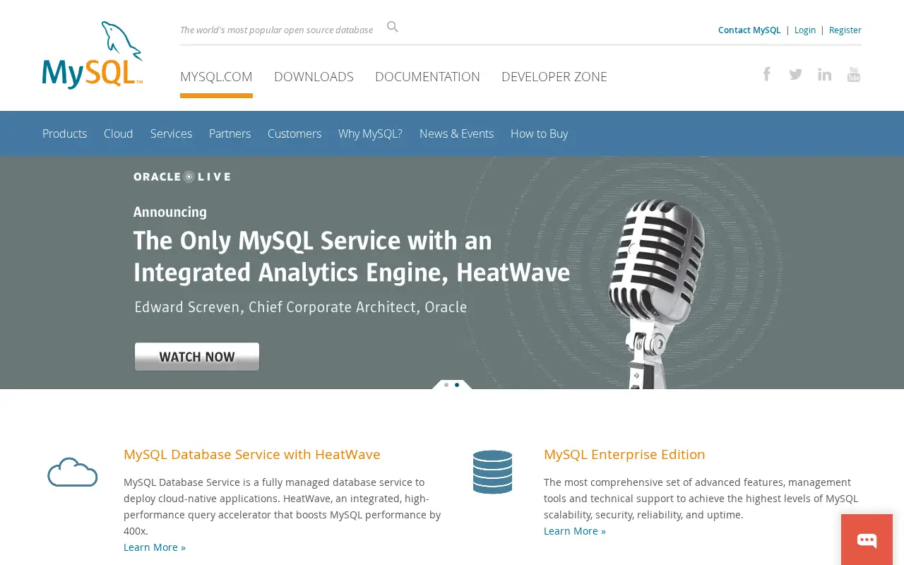 mysql.com in 2021