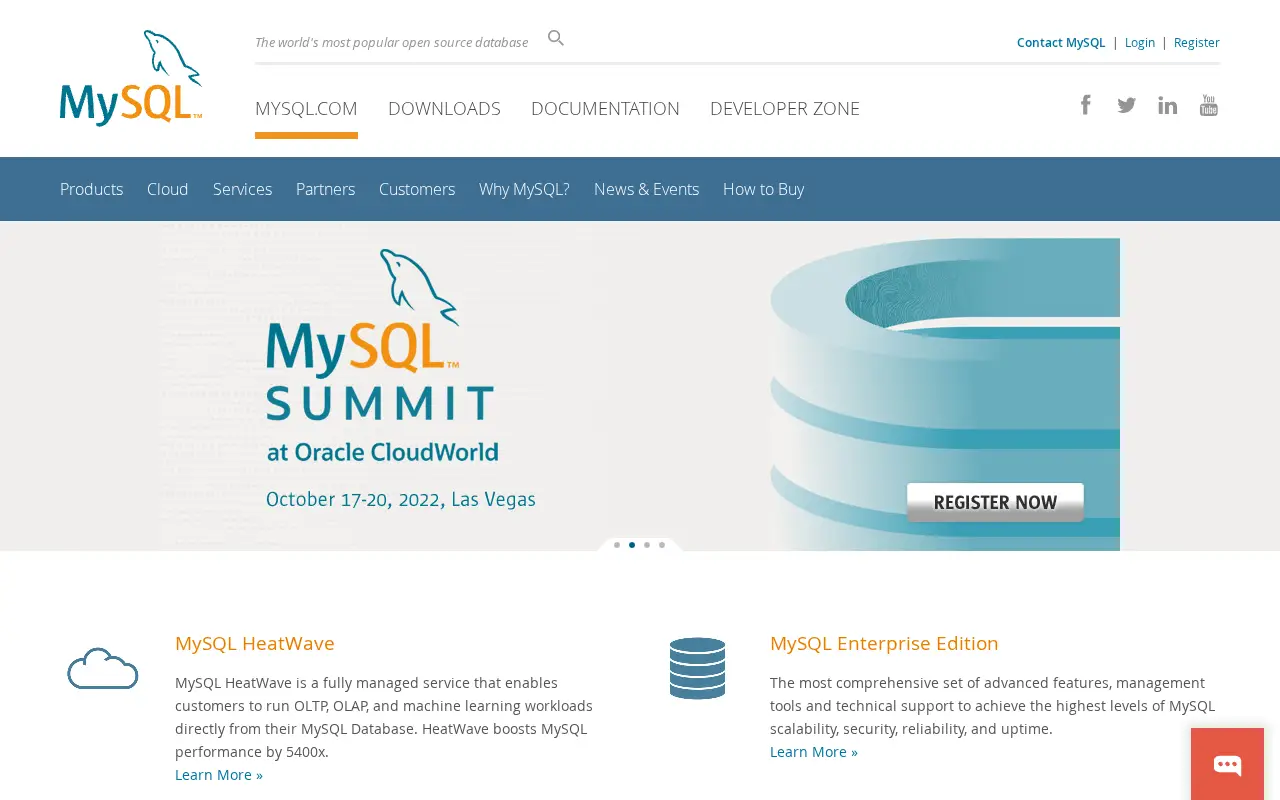 mysql.com in 2022
