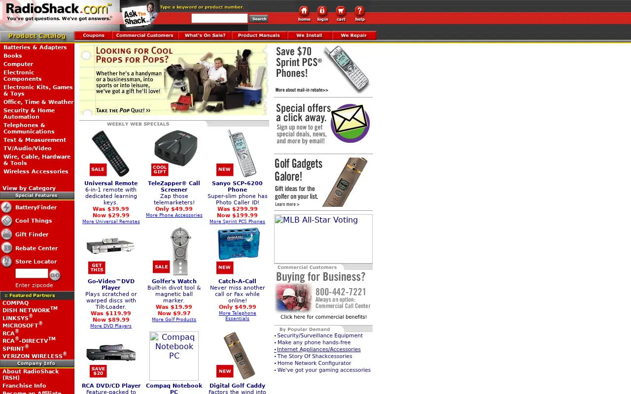 radioshack.com in 2002