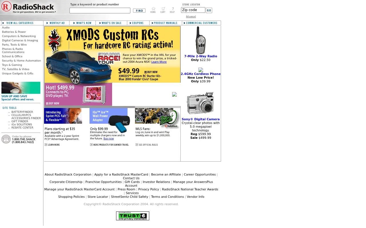 radioshack.com in 2004