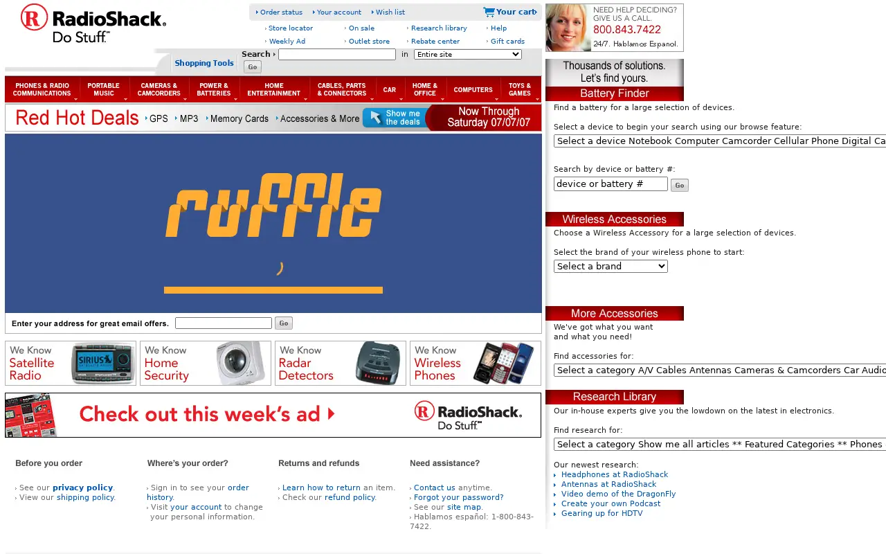 radioshack.com in 2007