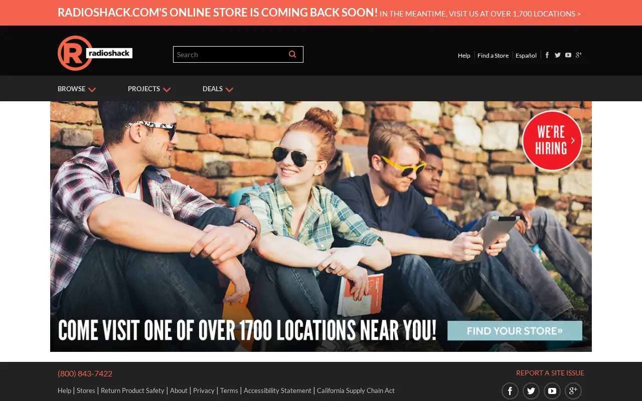 radioshack.com in 2015