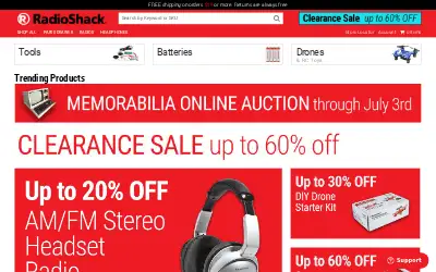 radioshack.com in 2017
