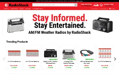 radioshack.com in 2020