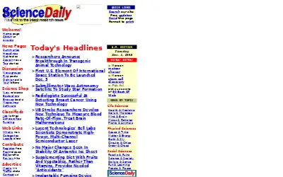 sciencedaily.com in 1998
