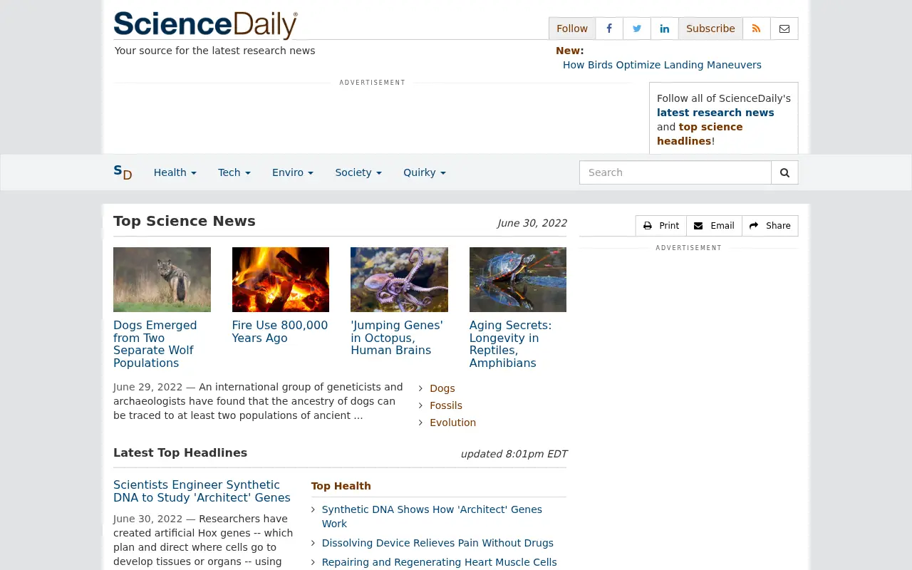 sciencedaily.com in 2022