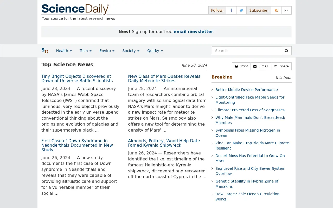 sciencedaily.com in 2024