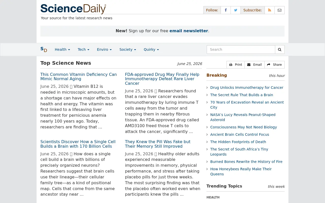 sciencedaily.com in 2026
