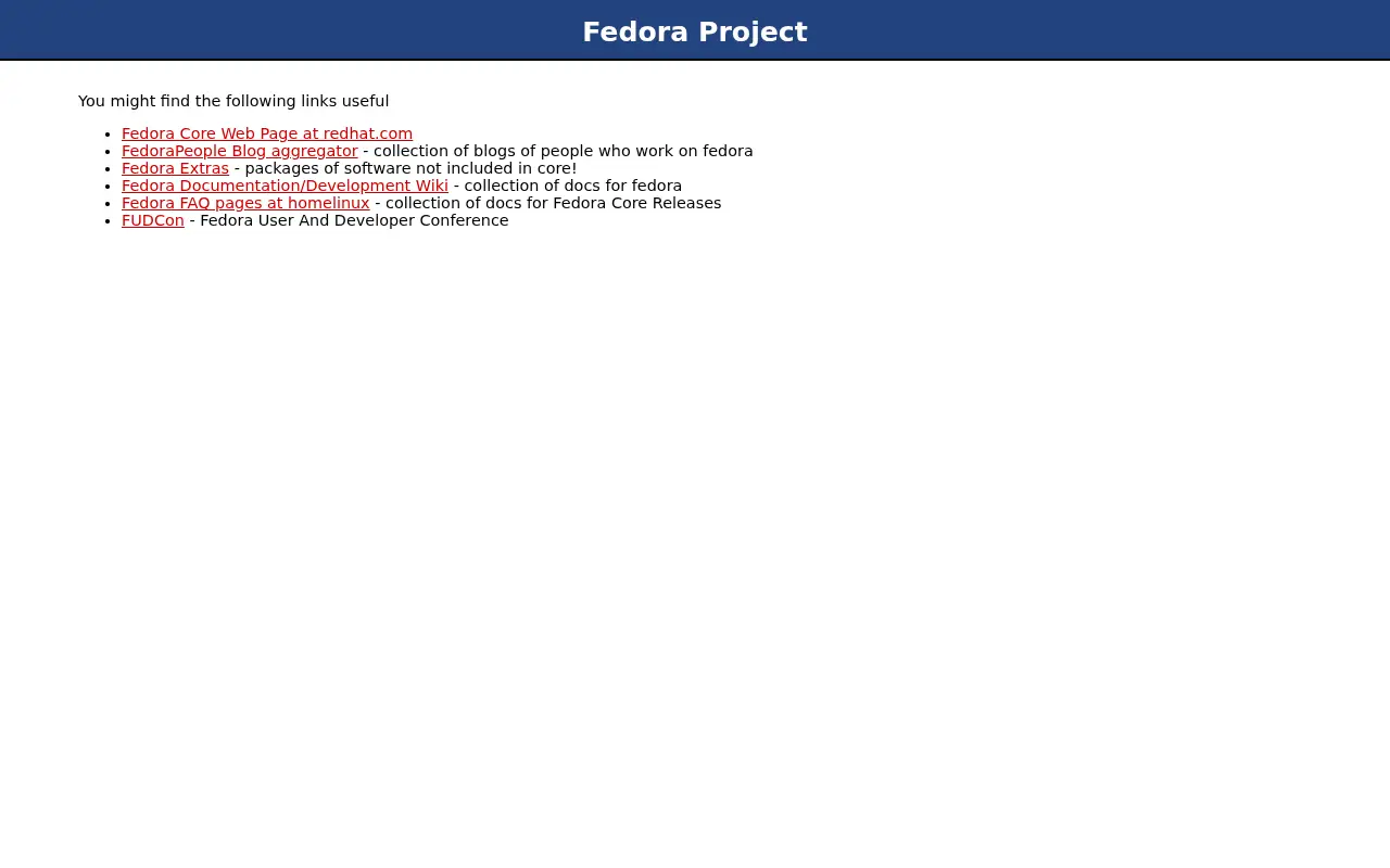 fedoraproject.org in 2005