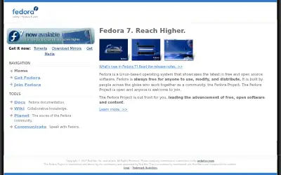 fedoraproject.org in 2007