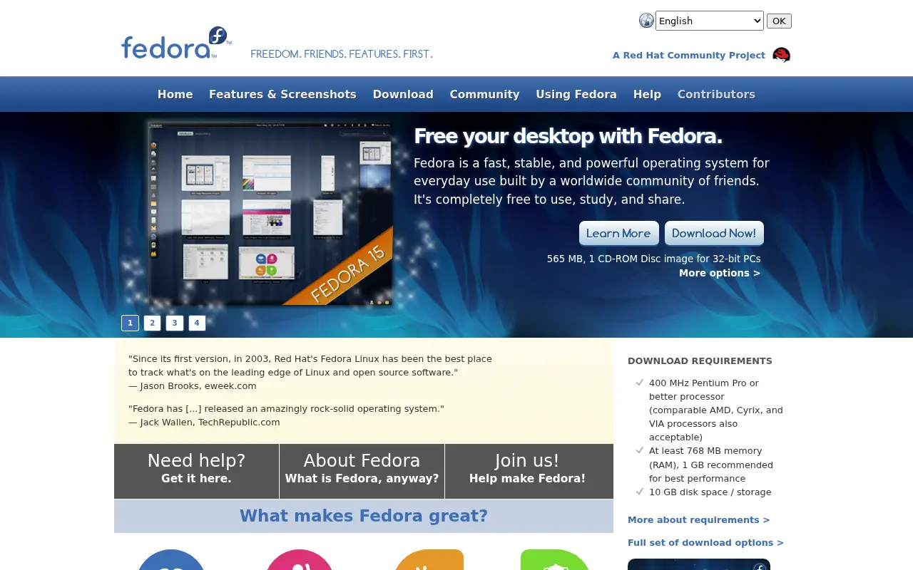 fedoraproject.org in 2011