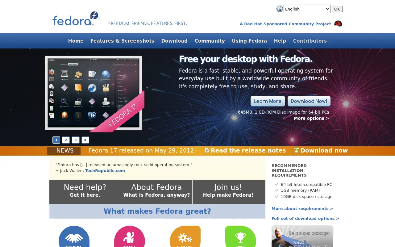 fedoraproject.org on July 3, 2012
