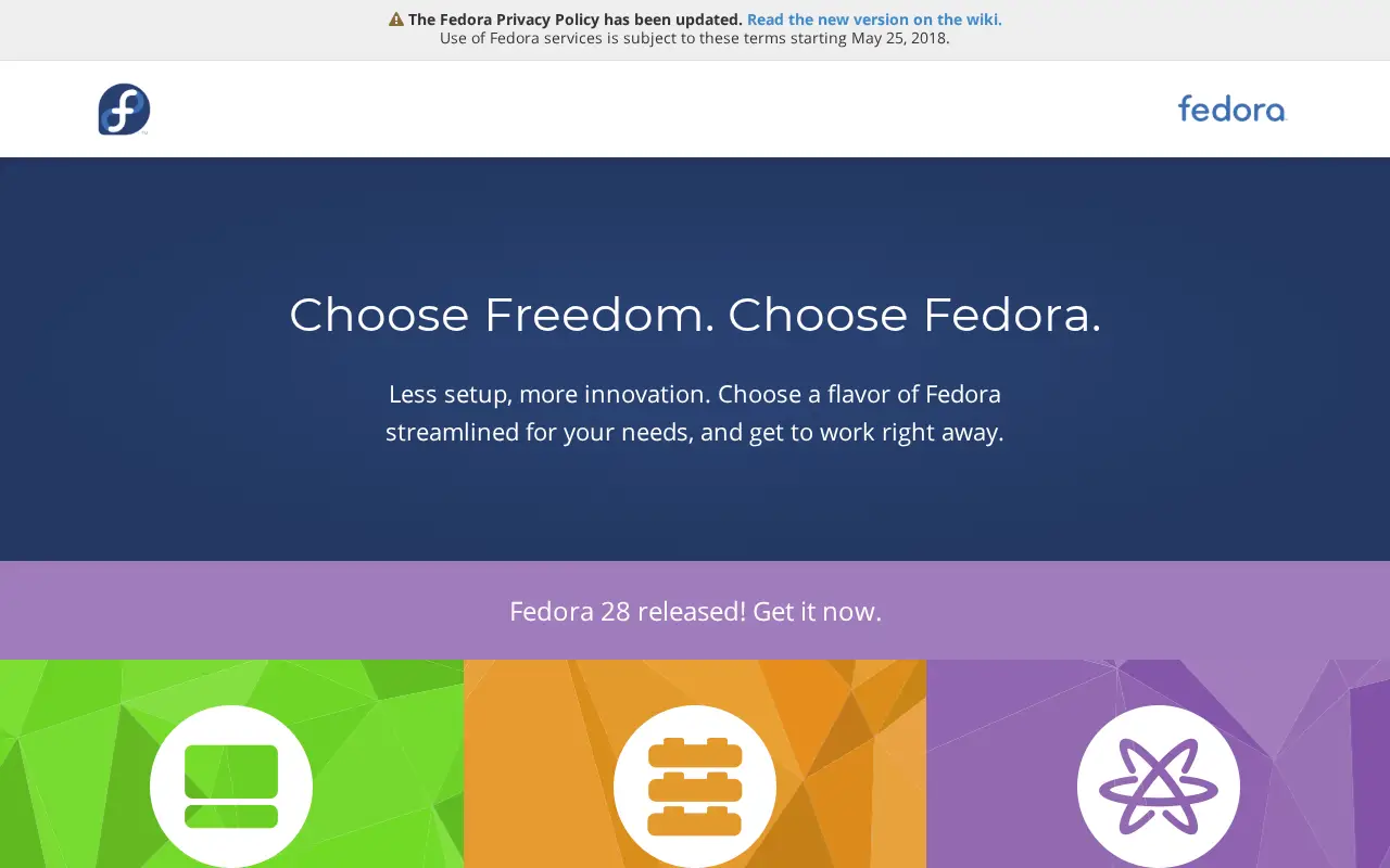 fedoraproject.org in 2018