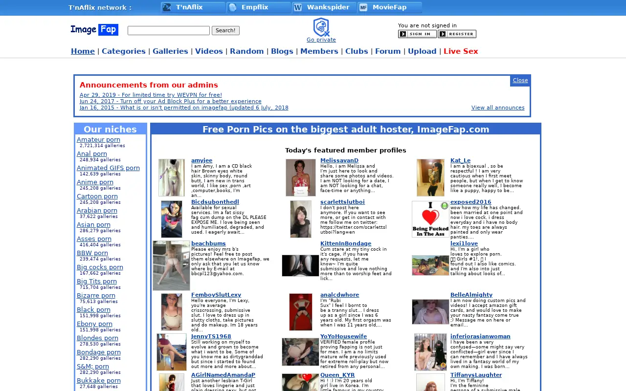 imagefap.com in 2019