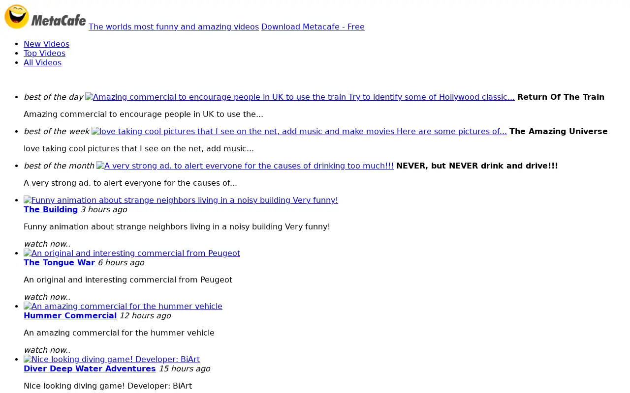 metacafe.com in 2005