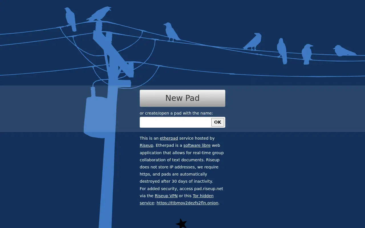pad.riseup.net in 2011