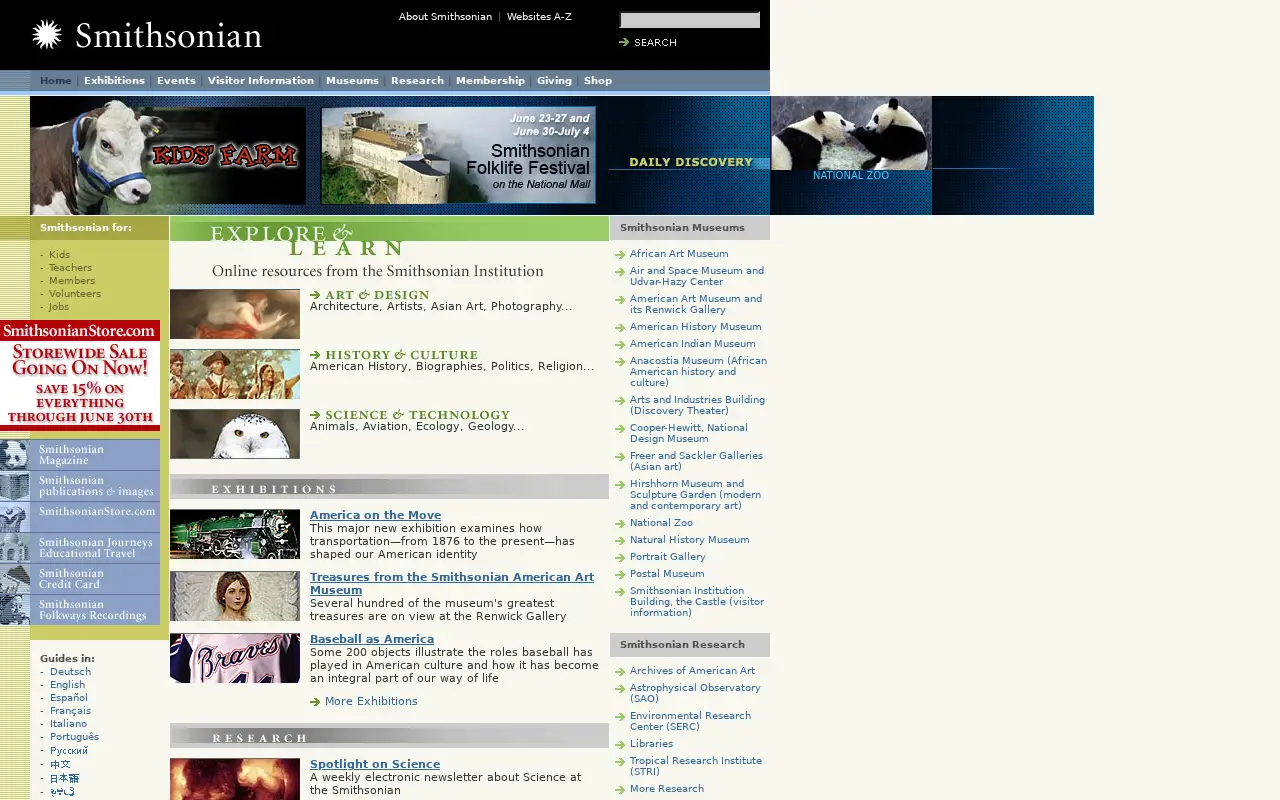 si.edu in 2004