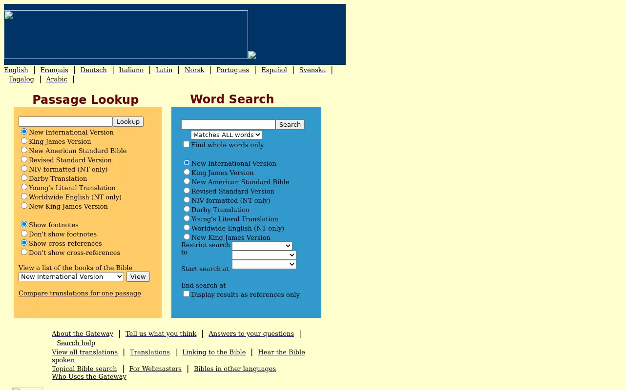 biblegateway.com in 2001