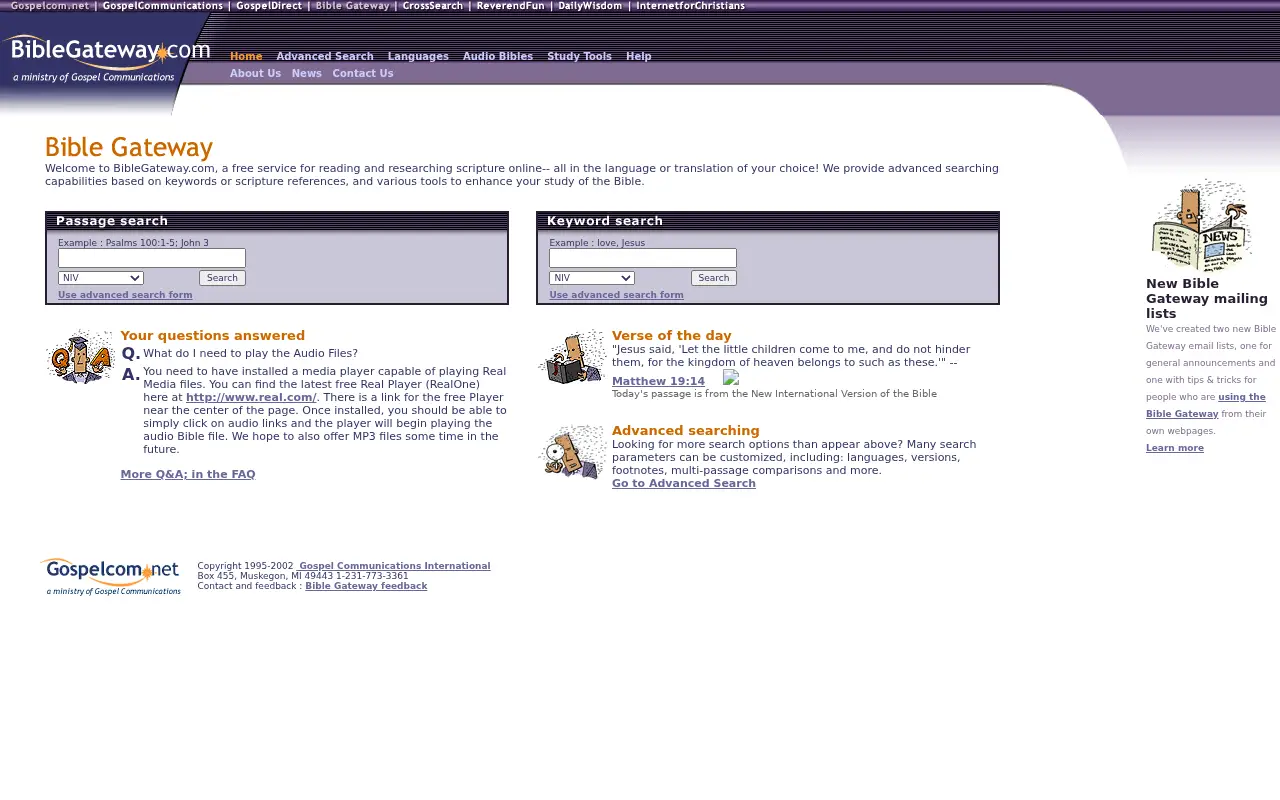 biblegateway.com in 2002