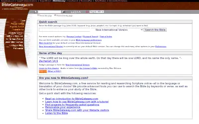 biblegateway.com in 2005