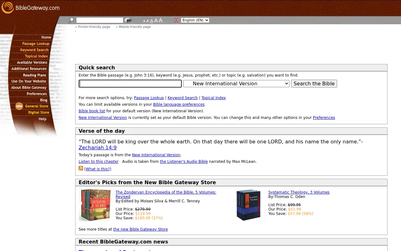 biblegateway.com in 2010