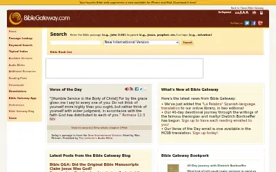 biblegateway.com in 2012