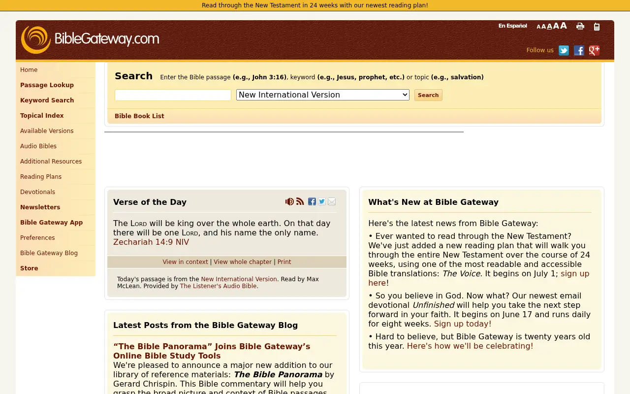 biblegateway.com in 2013