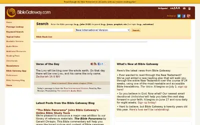 biblegateway.com in 2013