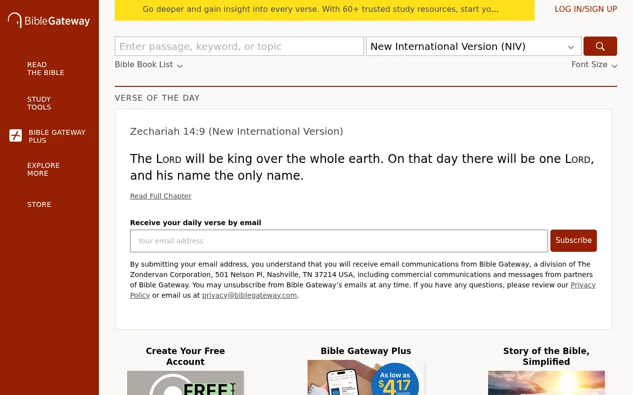 biblegateway.com in 2025