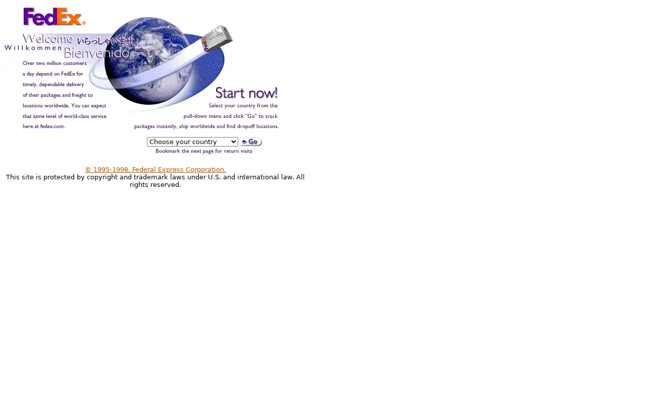 fedex.com in 1999