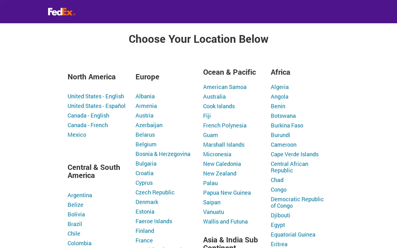 fedex.com in 2019