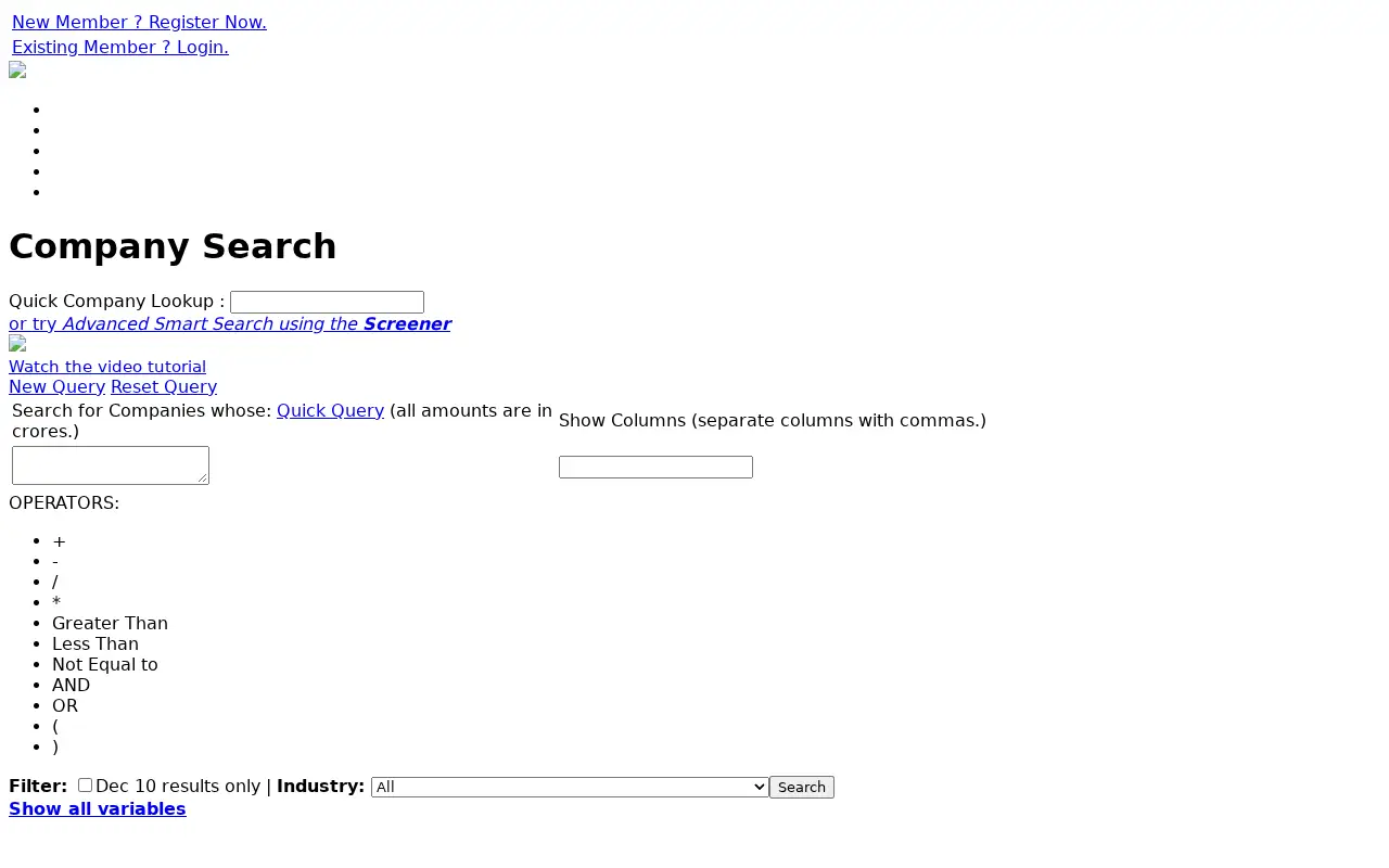 screener.in in 2011