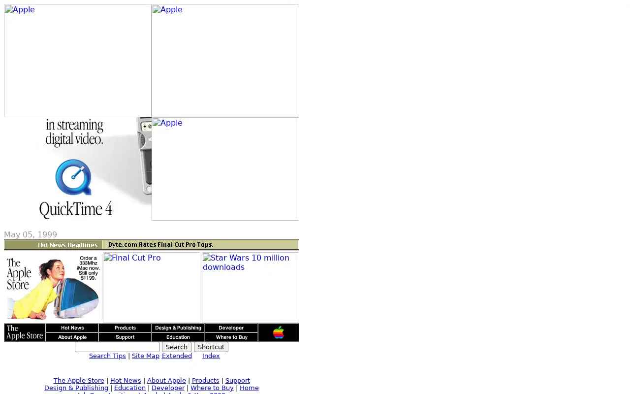 apple.com in 1999