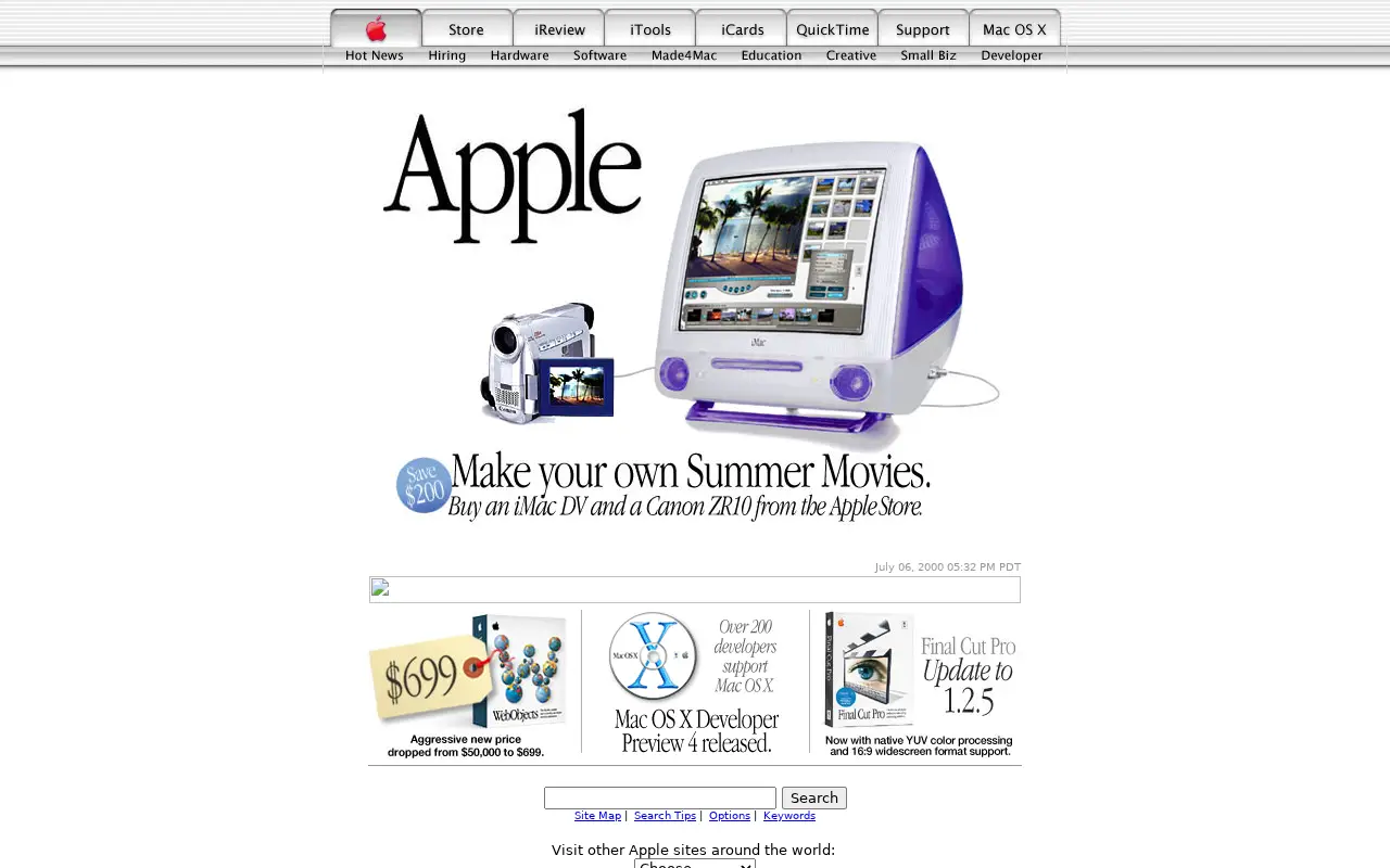 apple.com on July 7, 2000